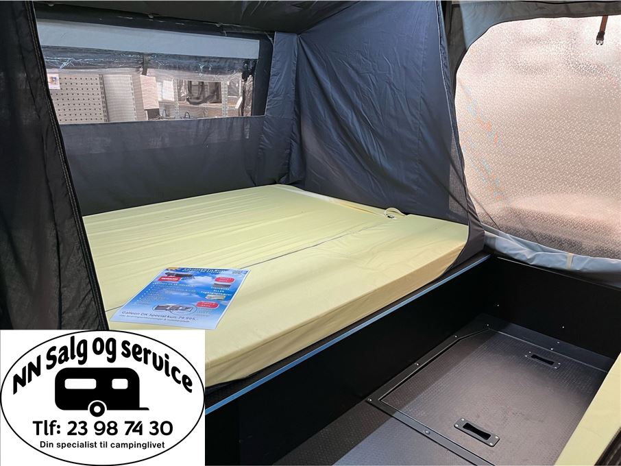 Trigano Galleon MED ANNEKS, SOLSEJL OG FRONTBOKS SIDSTE I DK, I GRÅ FARVER